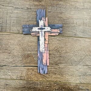 NEW Decorative Wooden Cross Wall Décor – Rustic Farmhouse Style